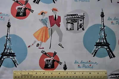 Andover An American In Paris Music Movie France By The 1/2 Yard Cotton Fabric • $5.49