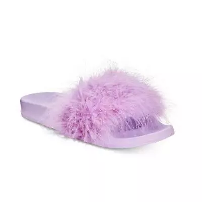 $29.99 INC International Concepts Women's Faux-Marabou Slide Slippers Purple • $5.95