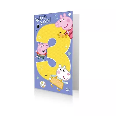 Peppa Pig Birthday Card 3 Years Old Official Product • £2.80