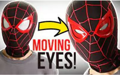 Spider-Man Miles Morales Mask Moving Eyes Chin Cosplay Full Helmet Spiderman New • $49.99
