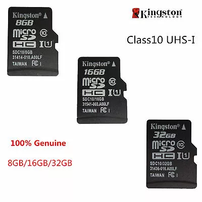 8GB/16GB/32GB Kingston MicroSD SDHC TF C4/C10 Memory Card Memoria F Phone Tablet • $10.50