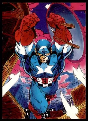 Comic Images - X-Men Trading Card [Jim Lee Art] – 1991 - Captain America No. 22 • £1.99