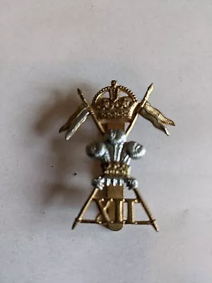 MILITARY CAP BADGE 12th ROYAL LANCERS • £5