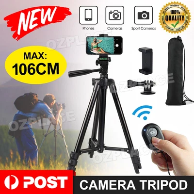 $11.22 • Buy Professional Camera Tripod Stand Mount Remote + Phone Holder For IPhone AU