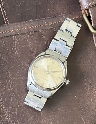 $1636 • Buy All Original Rolex Ref 5500 Precision Case 34 Rivet Oyster Bracelet Cal 1530