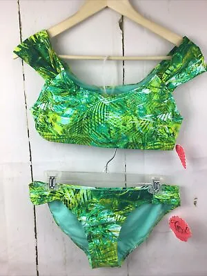 Coral Tropics By Apollo Women's Swimwear Multi-Color Women's 2 PC Bikini Sz. L • $18.99