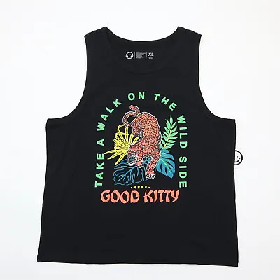 Neff Good Kitty Jungle Tiger Tank Top Mens Sleeveless Shirt Walk On Wild Side XL • $18.99