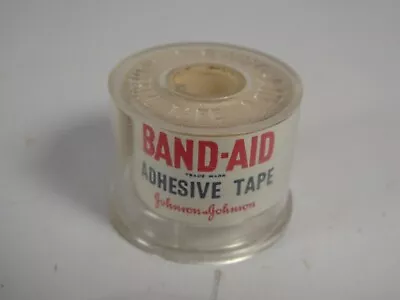 Vintage Band-Aid Adhesive Tape Small Round Plastic Tin 2.3cm • $9