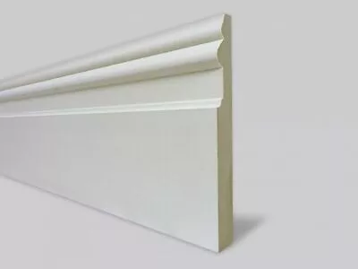 Period Skirting Board  Victorian  White Primed MDF  194 X 25 X 4200mm • £212