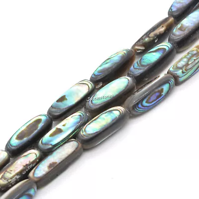 16mm Abalone Shell Freeform Rectangle Polished Paua Rainbow Loose Beads 15  • $10.99