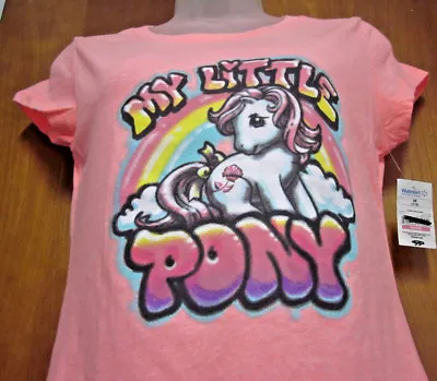 MY LITTLE PONY Juniors T Shirt Cartoon Birth Flower Pegasus Faux Airbrush Tee NW • $8.45