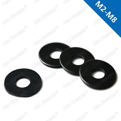 M2 / M2.5 / M3 / M4 / M5 / M6 / M8 Black-Zinc Flat Washers Plain Washers DIN125 • $4.70