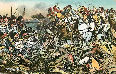 Vintage Postcard Depicting Battle Of Waterloo 1815 Battle Of Ligny Napoleonic • £11.27