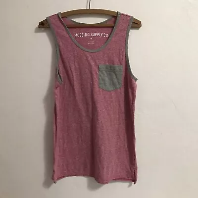 Mossimo Supply Co Women's Tank Top Pink And Grey With Pocket Size Medium • $10