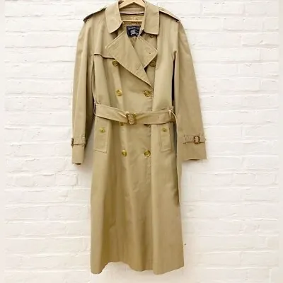 Burberry || Vintage Trench Coat Nova Check With Zip In Wool Liner Burberrys 42L • $398.85