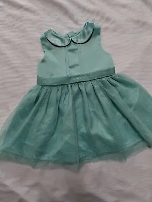 £0.99 • Buy Next Baby/Toddler Party Dress Size 12-18 Months Sparkly Bow Turquoise Green Cute