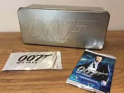 James Bond 007 Spy Files Collector Cards Metal Case Tin With Unopened Cards • £2.75