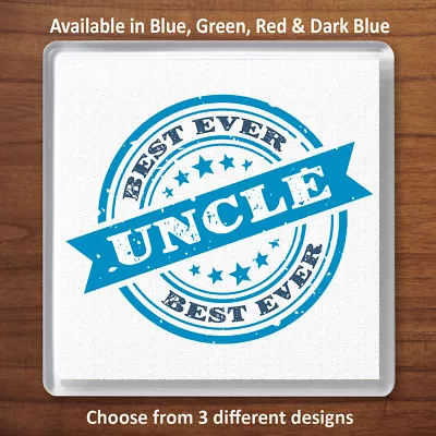 Best Ever Uncle Drinks Coaster Birthday Xmas Gift Seal From Niece Or Nephew • £3.99