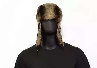 RRP3000$ Loro Piana Chinchilla-Trimmed Trapper Hat Size M Black 100% Cashmere • $795