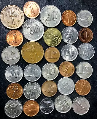 Old MALAYSIA Coin Lot - 1967-PRESENT - 30 Excellent Coins - Lot #A15 • $0.99