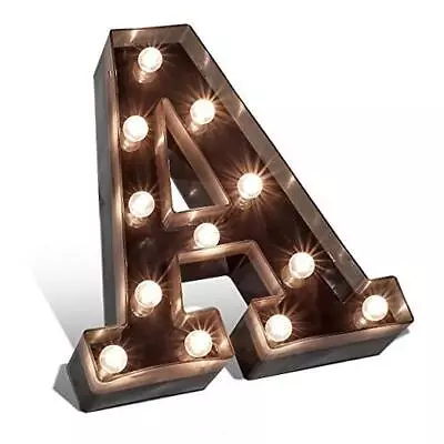  LED Marquee Letter Lights Cool Light Up Letters Sign For Wedding Home A Black • $15.17