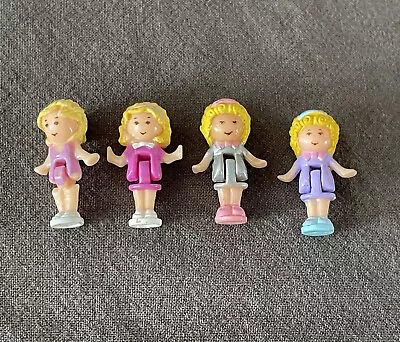 Polly Pocket 4 Dolls Figures ONLY Bluebird 80s 90s Vintage 1  Tall • $57