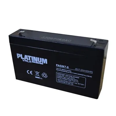 £14 • Buy Platinum 6 Volt 7AH Rechargable Battery 6V 7AH