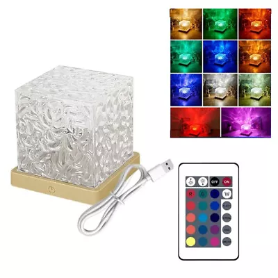 Northern Lights Cube16 Colors Dynamic Water Wave Night Light With Remote • £9.89