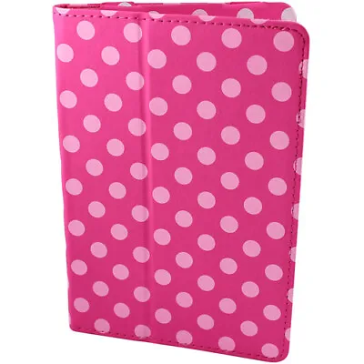 Accellorize 7  Universal Tablet Case: Protective Folio (17154) Pink Polka Dots • $6.19