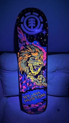$99.95 • Buy RARE Element 2015 NYJAH HOUSTON Skateboard Deck ALLISTER LEE Black Light Series