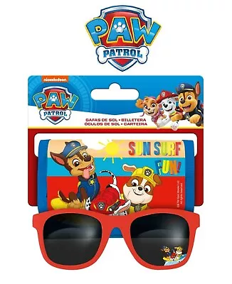 Licensed Disney Paw Patrol Wallet & UV 400 Sunglasses 2Pcs Set Boys Kids Gift 3+ • £9.49
