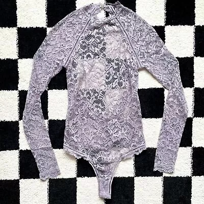 Victoria’s Secret Lilac Lace Bodysuit S • $15