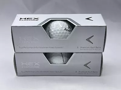 Callaway Golf HEX Chrome Moderate Head Speeds GOLF  6 BALLS 2 Sleeves White New • $14.95