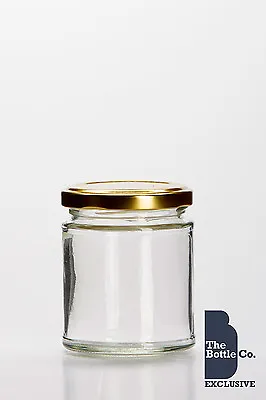 192 X 190ml / Approx 8oz JAM JAR  PICKLE CHUTNEY ROUND C/W CHOICE OF LID COLOUR • £105