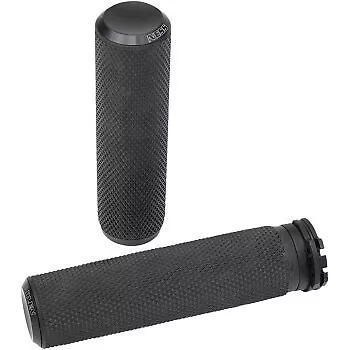 Arlen Ness 07-325 Black Fusion Knurled Hand Grips For Harley Cable Op Throttle • $64.95