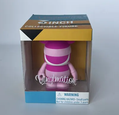 DISNEY WORLD VINYLMATION 3  COLOR BLOCK SERIES Cheshire Cat Pink COLLECTIBLE NIB • $7.50