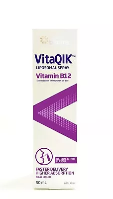 2PK Henry Blooms VitaQIK Vitamin B12 Liposomal Spray 50mL EXP 04/26 • $39.99