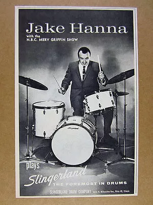 1966 Jake Hanna Photo Slingerland Drums Drum Set Vintage Print Ad • $8.29