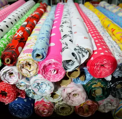 £9.99 • Buy Sold Per 3 Metre Polycotton Fabric Prints Dressmaking 45  Wide Quilting Crafting