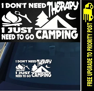 CAMPING STICKER Fishing Car Decal Ute Caravan 4x4  • $7.99