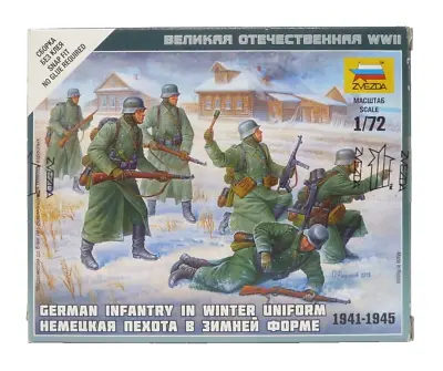 Zvezda 1:72 German Infantry In Winter Uniform 1941 - 1945 # 6198 • £7.99