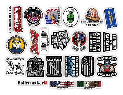 Boilermaker 23 Pcs Sticker Pack Vinyl Stickers Waterproof Laminated Boiler Maker • $13.99