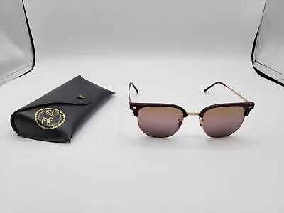 Ray-Ban RB4416 New Clubmaster 6654/G9 51-20 145 2P Burgundy Rose Gold Sunglasses • $89.99