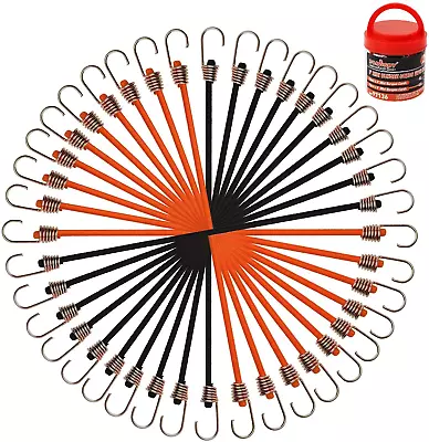 20 Pack Mini Bungee Cords 8 Inch Premium Small Bungee Cords With Hooks For Bikes • $13.18