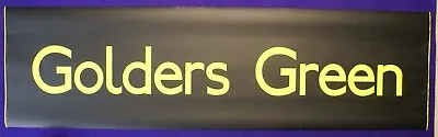 Golders Green London Transport Bus Coach Destination Blind 2008 Mylar • £25