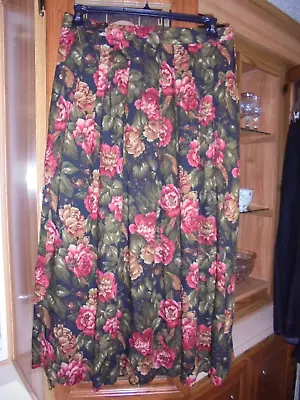 Chelsea Cambell Dark Floral Print Maxi Skirt Size 16 • $11.98