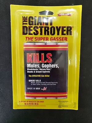 Giant Destroyer Bomb 4 Pack Gophers Moles Rats Yards Garden Lawn *NEW* • $13.99