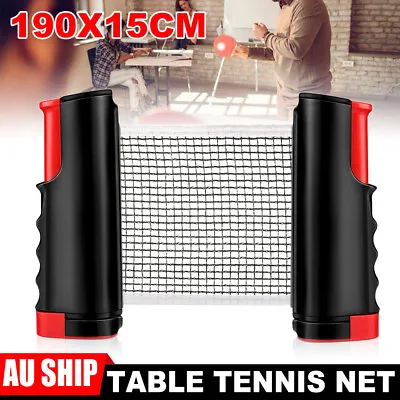 $17.85 • Buy Table Tennis Net Ping Pong Retractable Rack Portable Sport Training Home Outdoor