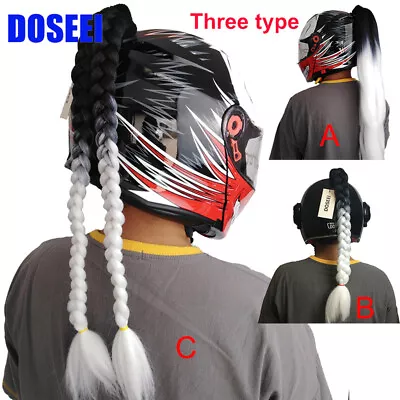 1 Pcs Helmet Braids / Ponytail Motorcycle Helmet Wig Punk Style Helmet Hair A044 • $20.66