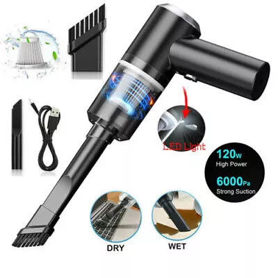 Wireless Vacuum Cleaner Car Handheld Vaccum Mini Power Suction USB Rechargeable • $9.89